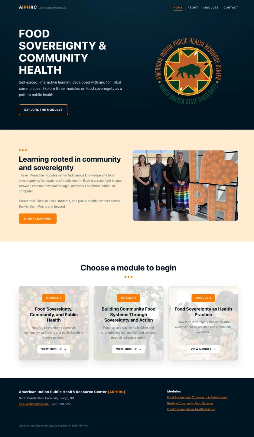 The AIPHRC learning site