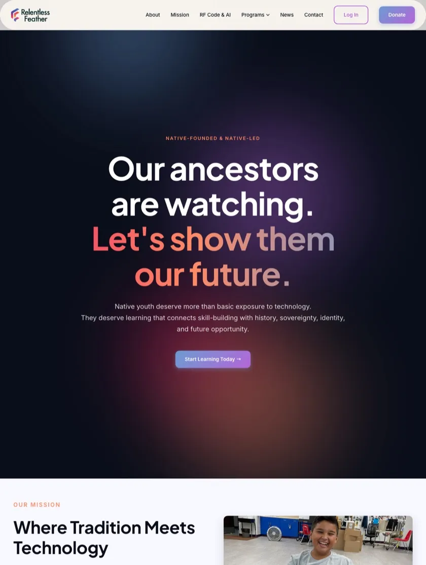 The Relentless Feather site and learning platform